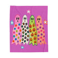 Halloween Polka-Dot Ghost Velveteen Plush Blanket