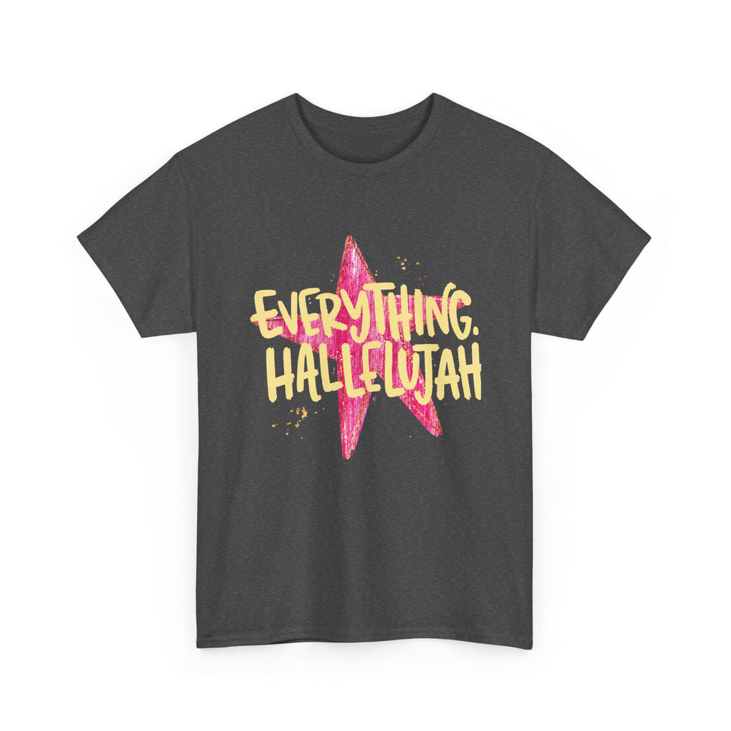 Everything Hallelujah T‑Shirt — Pink Star Graphic Tee