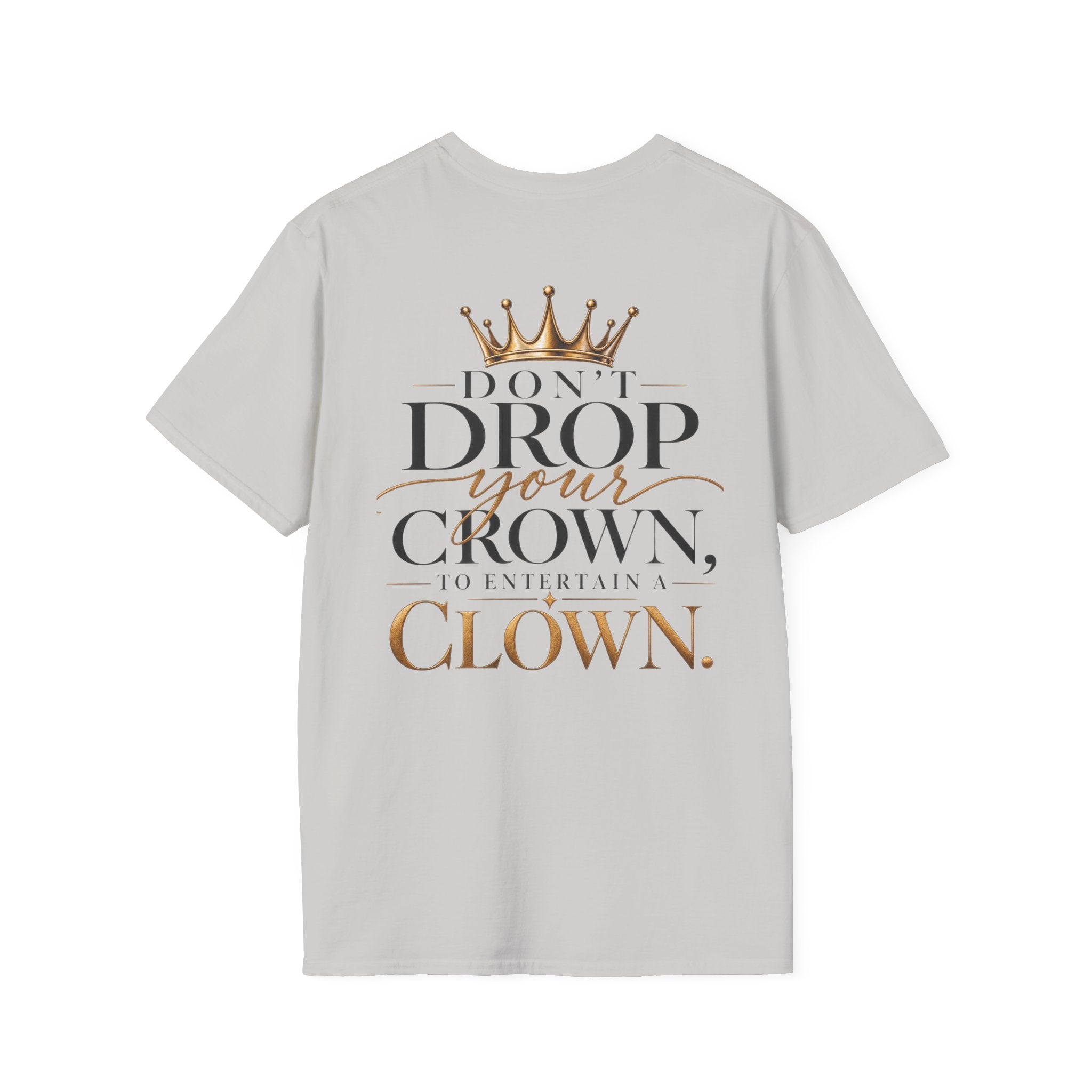 Crowned Smile Emoji T-Shirt — Cute Gold Crown Graphic Tee