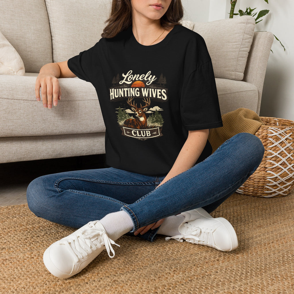 Lonely Hunting Wives T-Shirt — Funny Hunting Wife Graphic Tee