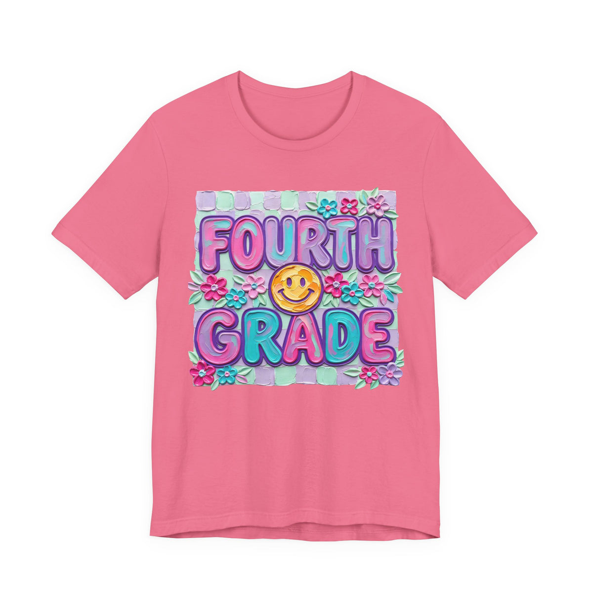 Fourth Grade Smile T-Shirt — Colorful Back-to-School Kids Tee