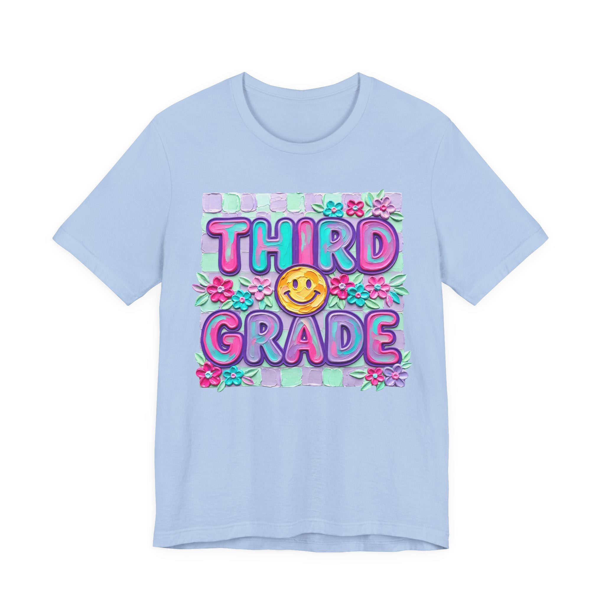 Third Grade Smiley Tee — Cute Back-to-School Kids T-Shirt