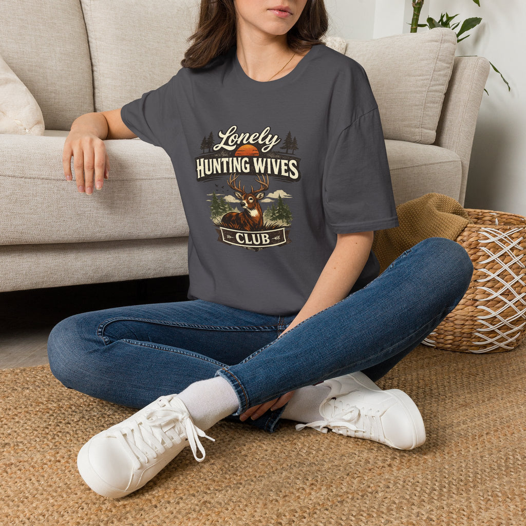 Lonely Hunting Wives T-Shirt — Funny Hunting Wife Graphic Tee