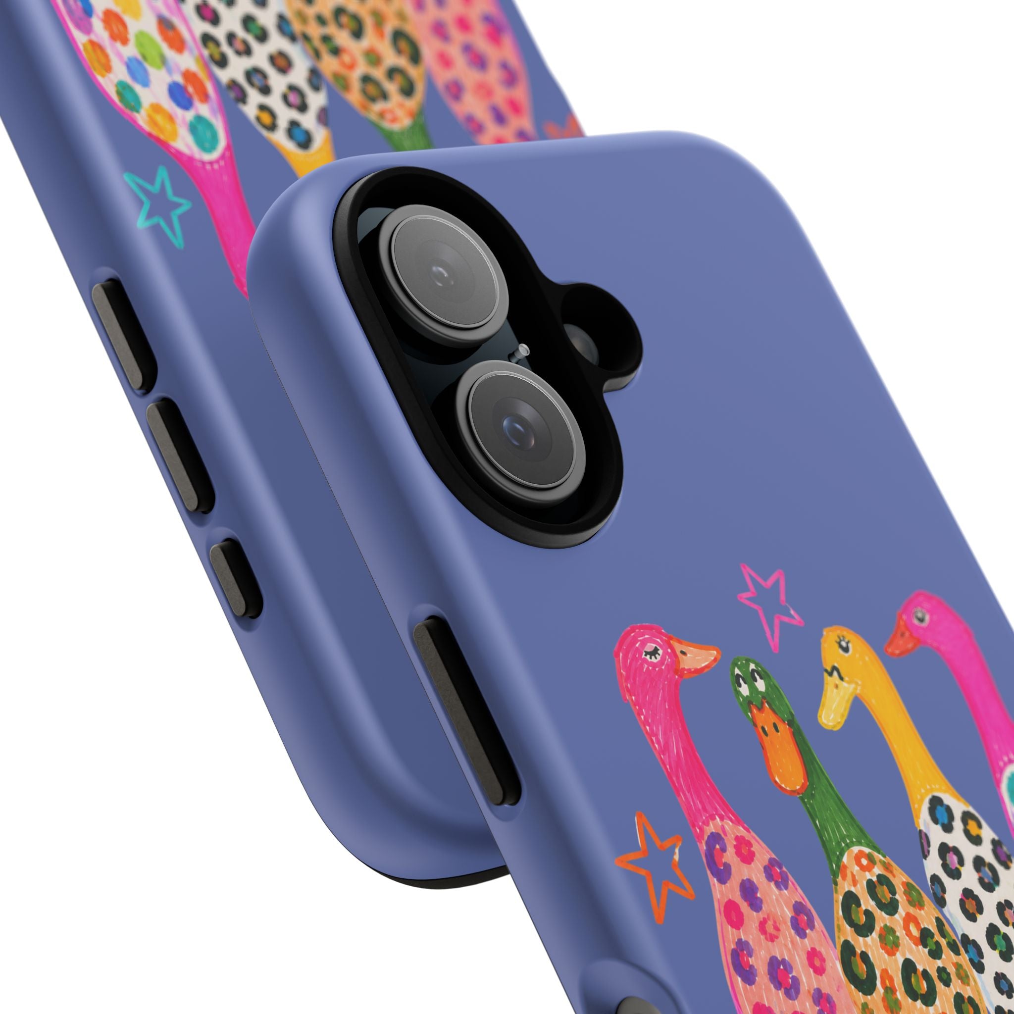 Colorful Duck Pattern Phone Case – Whimsical Rainbow Ducks Design