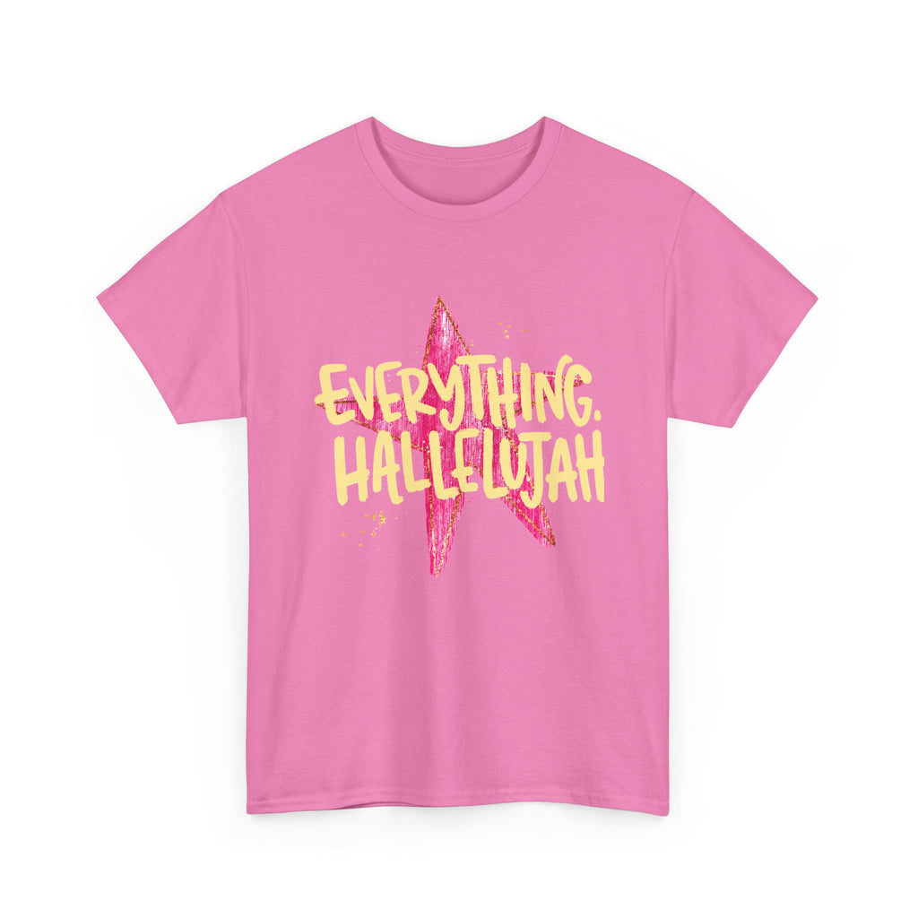Everything Hallelujah T‑Shirt — Pink Star Graphic Tee