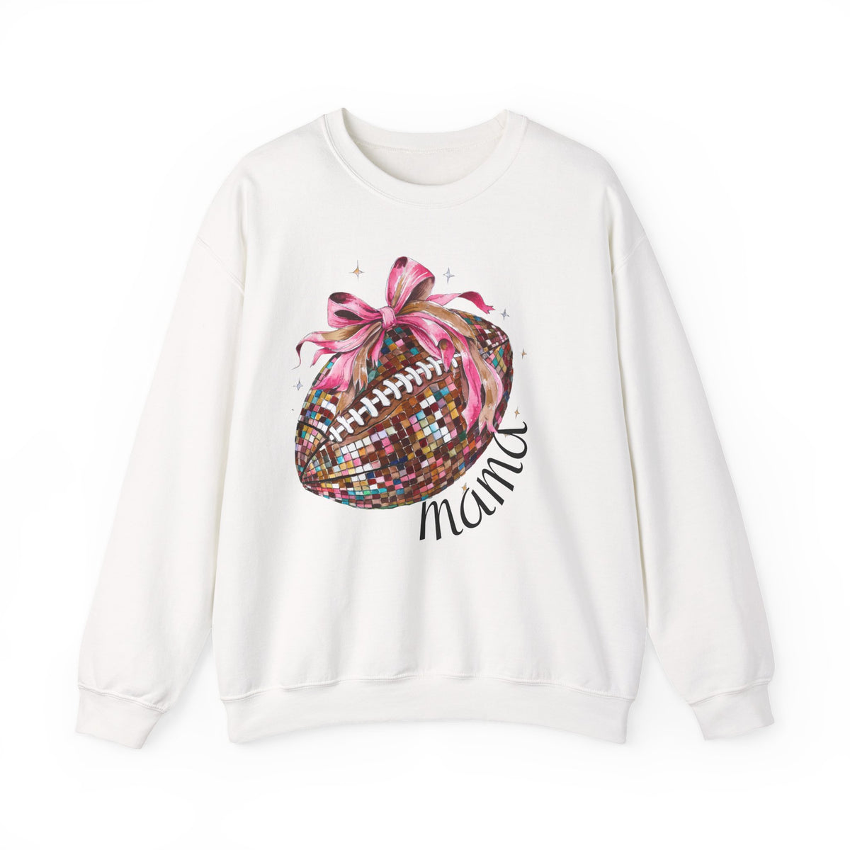 Glitter Football 'Mama' Crewneck Sweatshirt