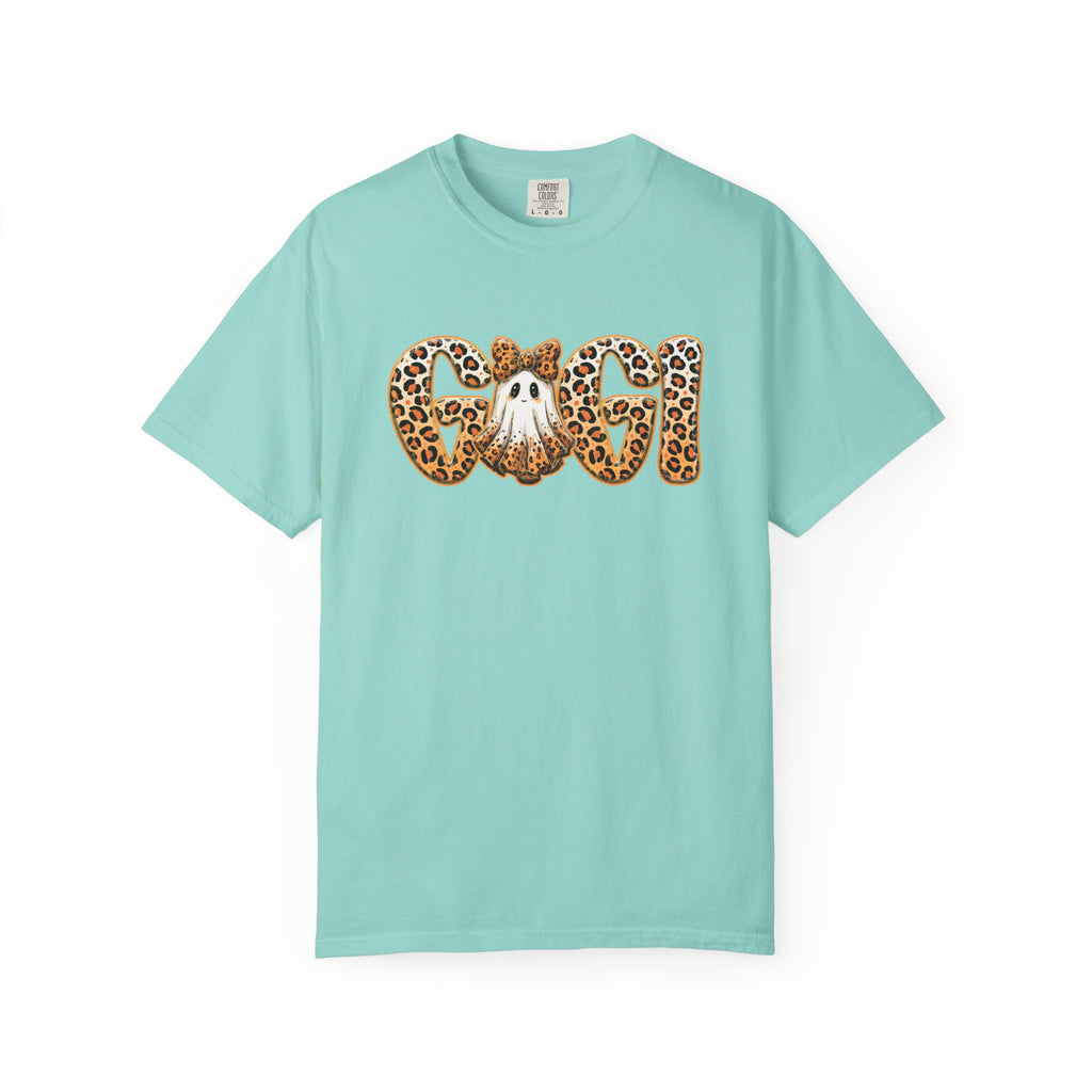 Halloween Ghost "Gigi" Leopard Graphic T-Shirt — Cute Spooky Tee