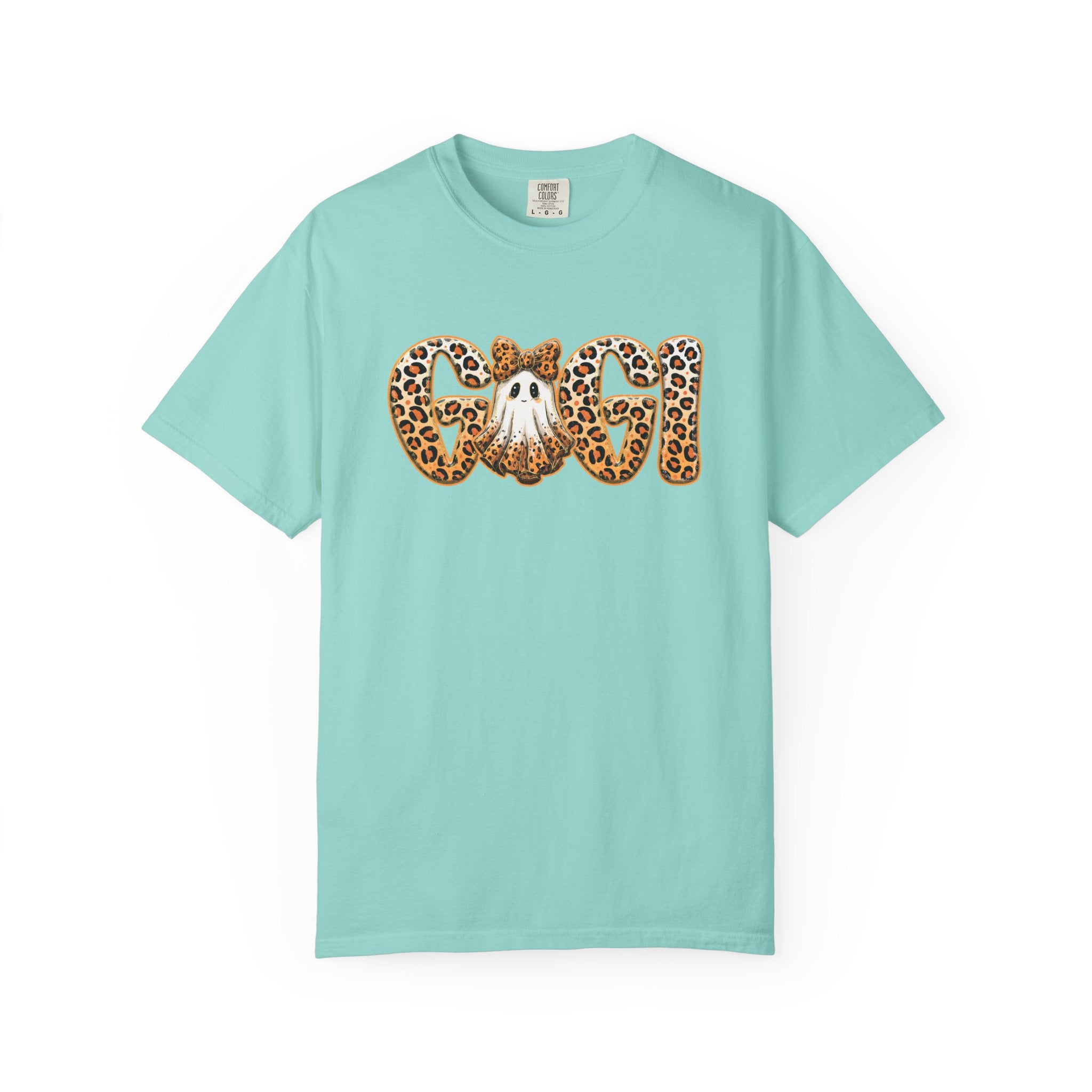 Halloween Ghost "Gigi" Leopard Graphic T-Shirt — Cute Spooky Tee