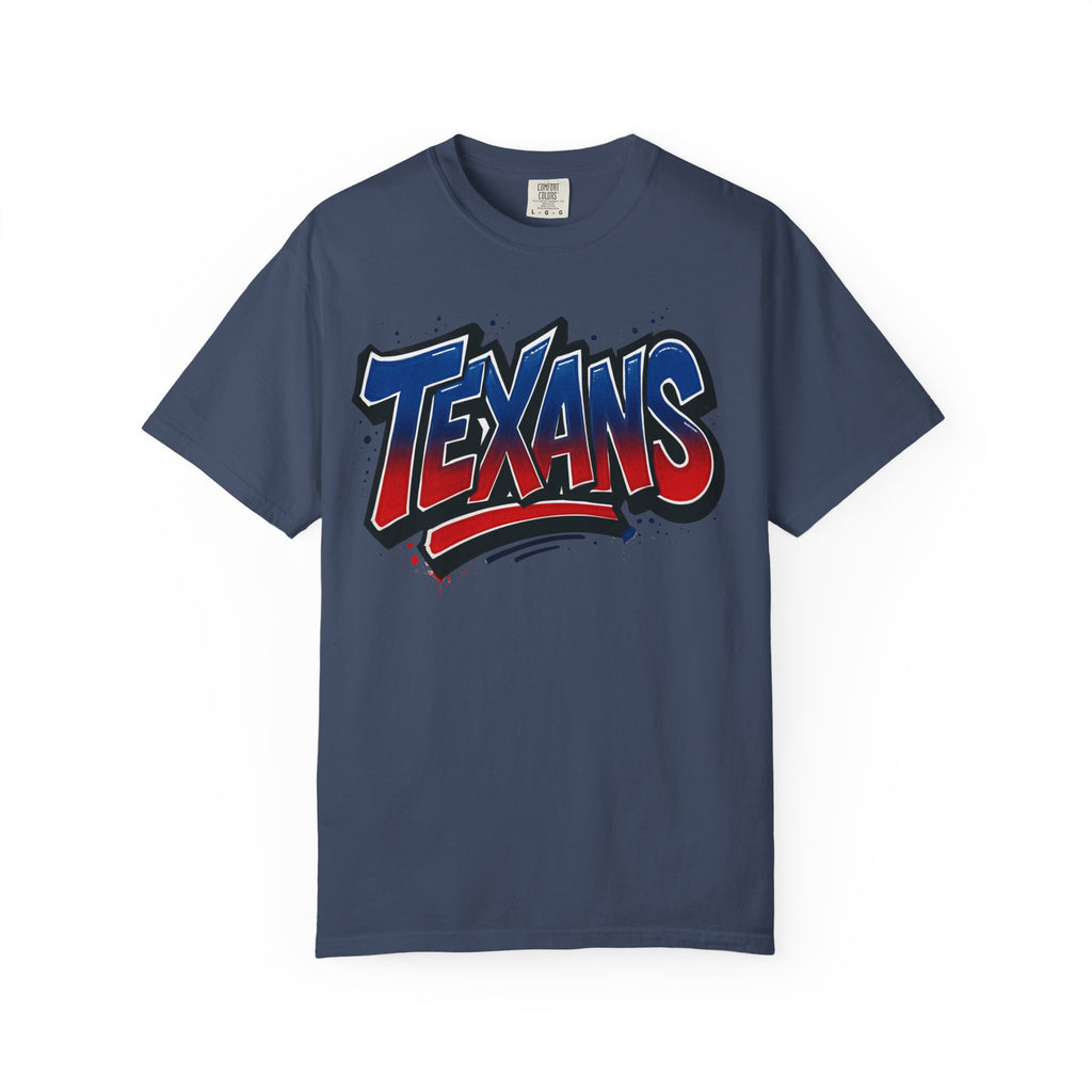 Texans Graphic T-Shirt — Red, White & Blue Bull Football Tee