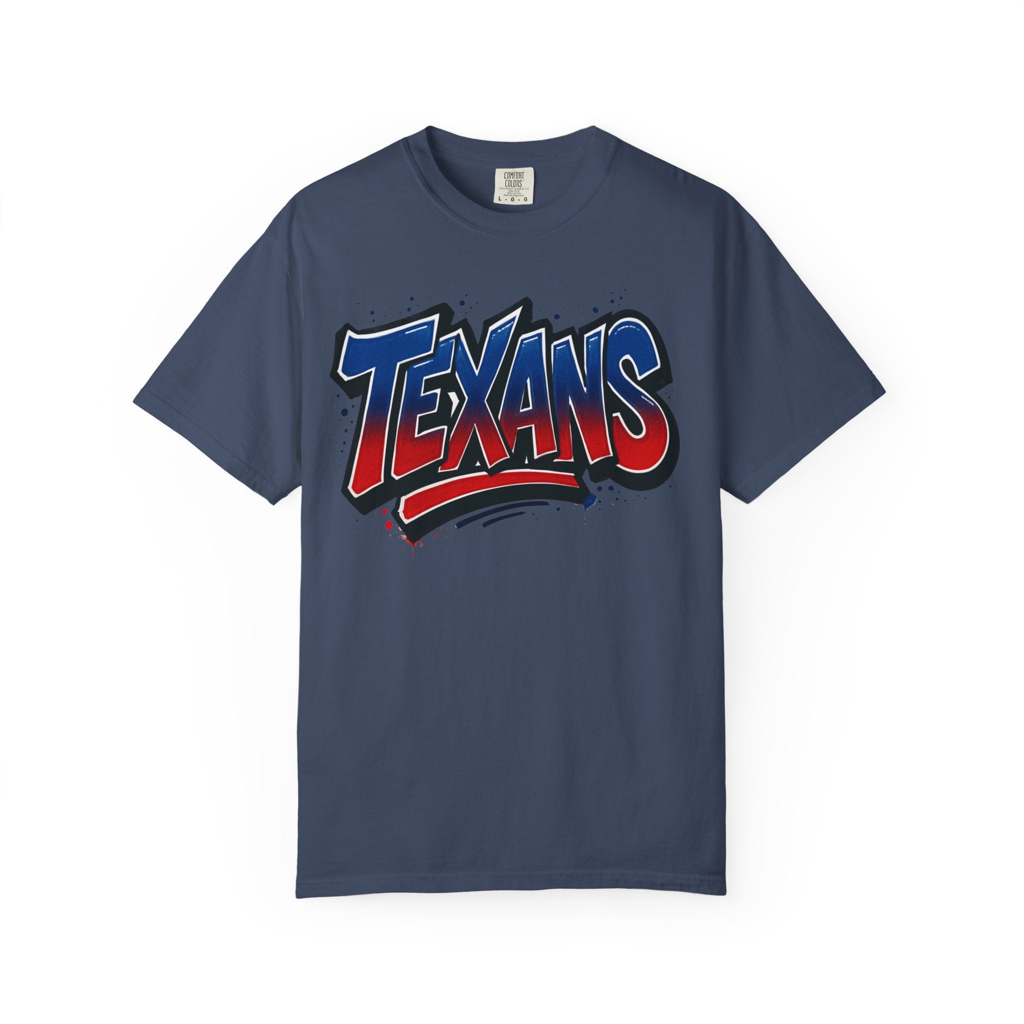 Texans Graphic T-Shirt — Red, White & Blue Bull Football Tee