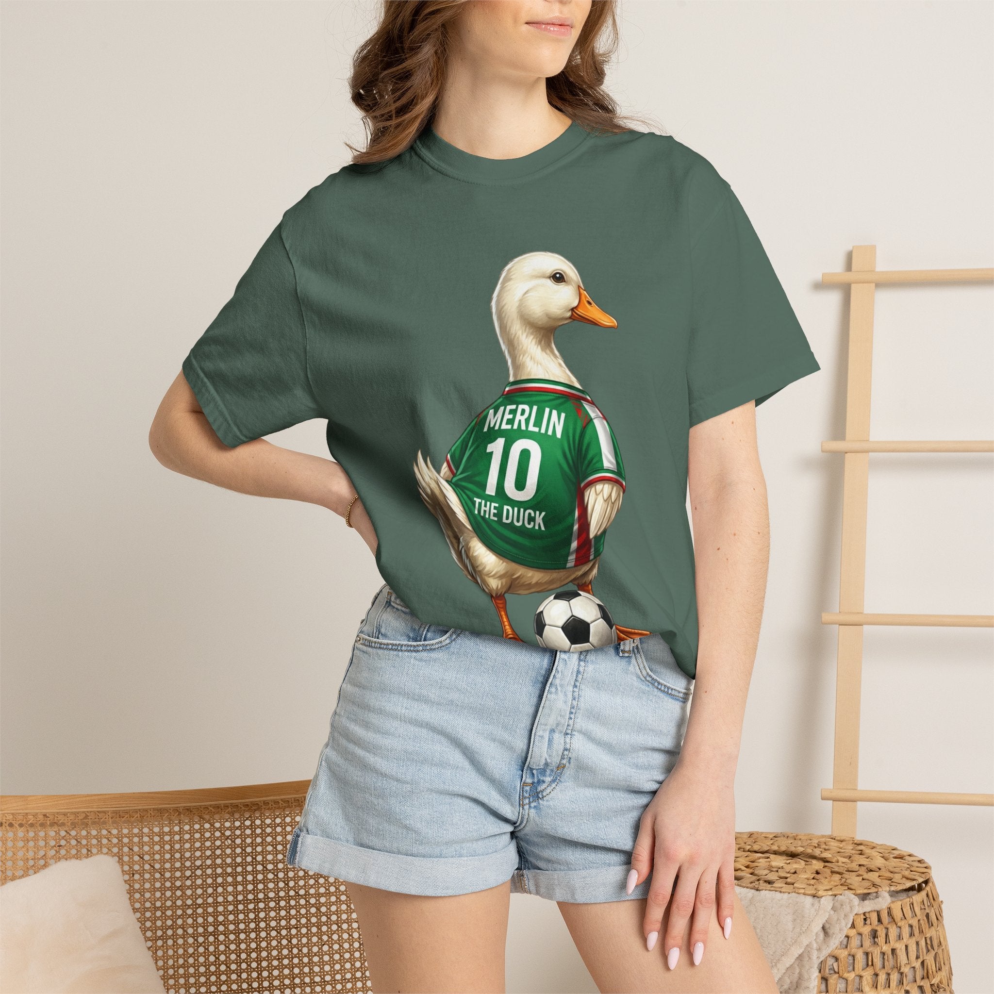 Merlin the Duck Mexican Soccer Mascot T-Shirt — World Cup Fan Tee