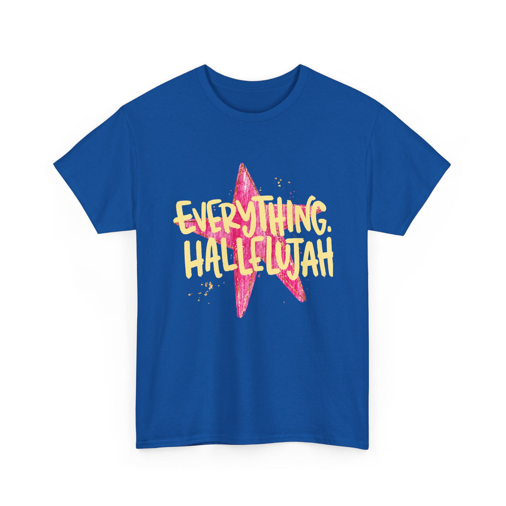 Everything Hallelujah T‑Shirt — Pink Star Graphic Tee