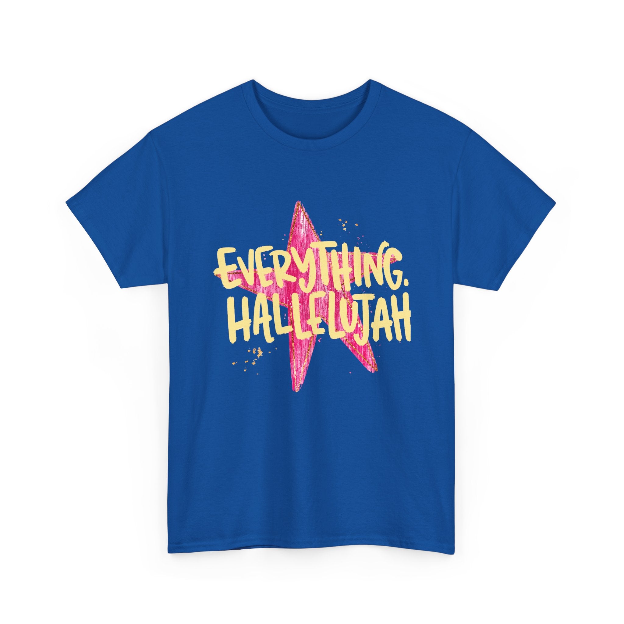 Everything Hallelujah T‑Shirt — Pink Star Graphic Tee