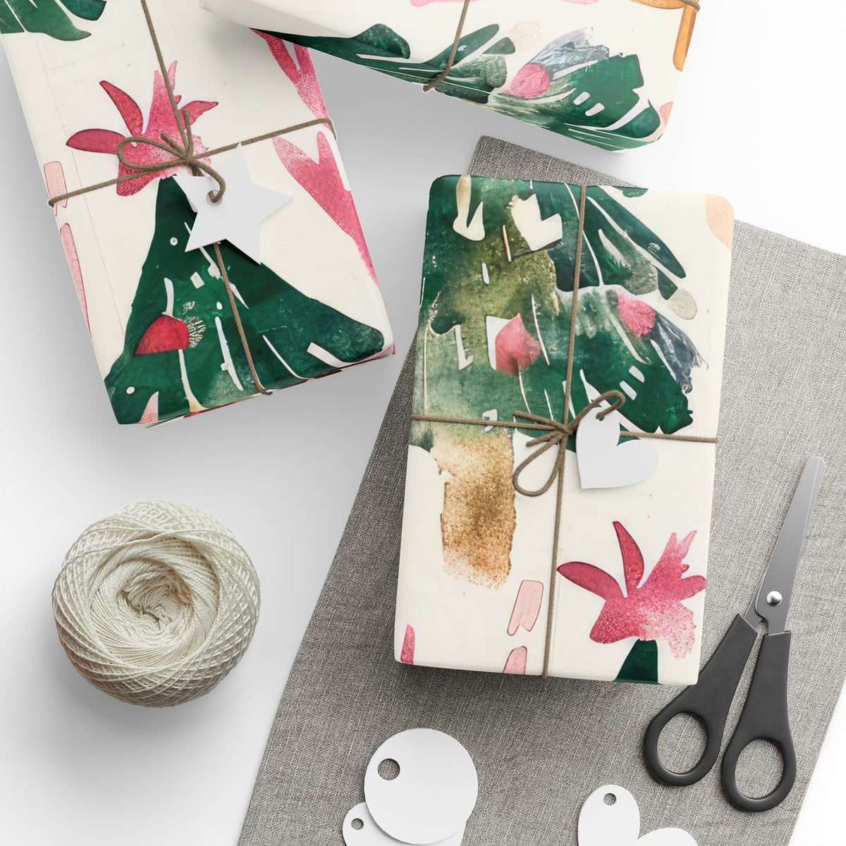 Nutcracker & Watercolor Christmas Tree Wrapping Paper
