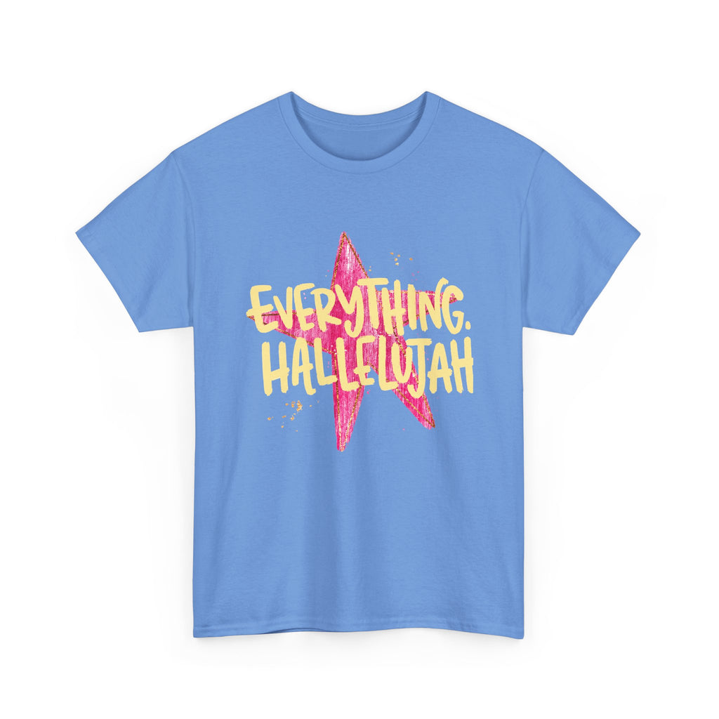 Everything Hallelujah T‑Shirt — Pink Star Graphic Tee