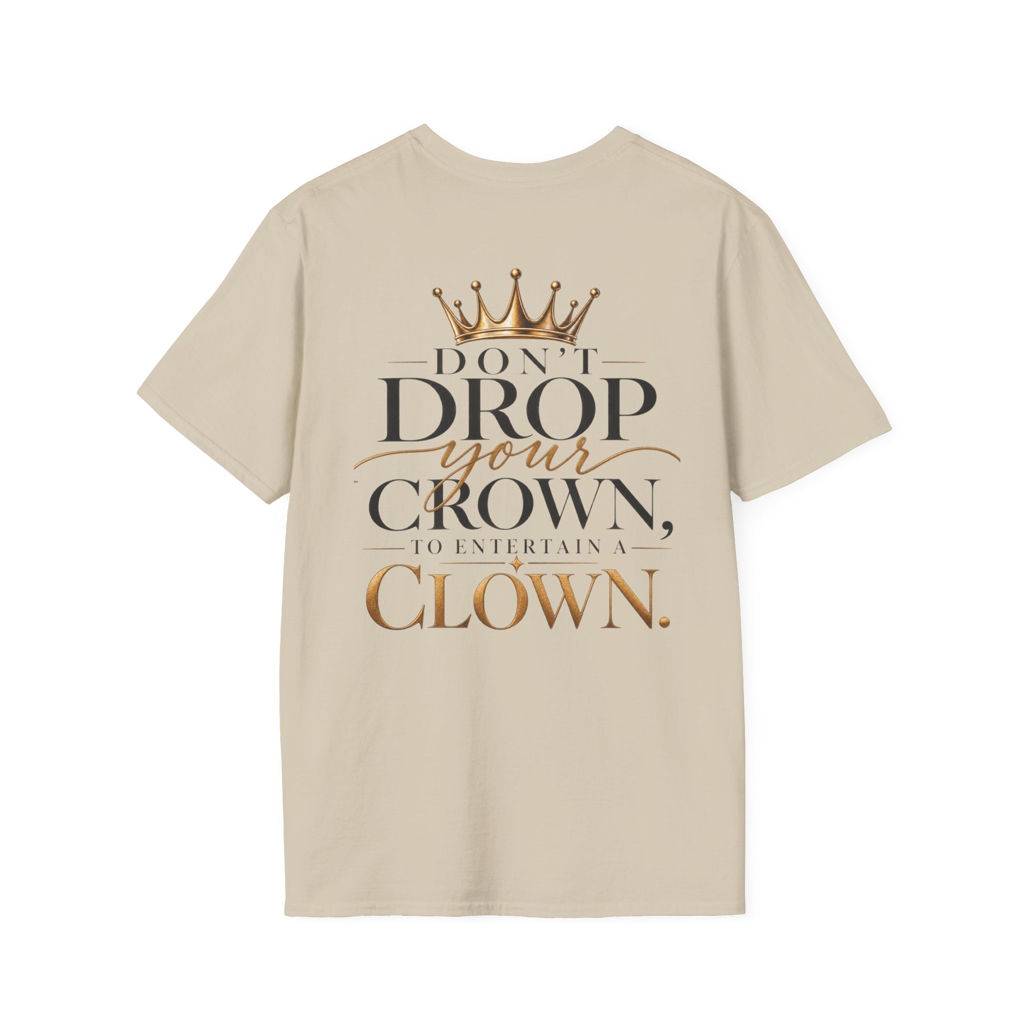 Crowned Smile Emoji T-Shirt — Cute Gold Crown Graphic Tee