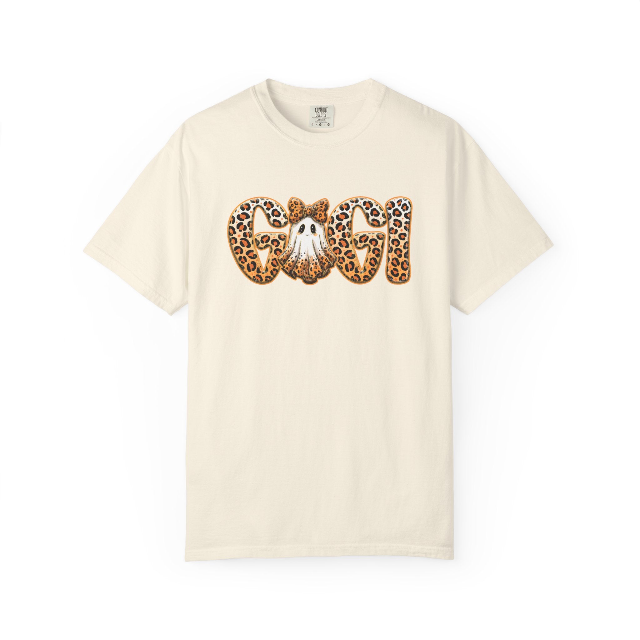 Halloween Ghost "Gigi" Leopard Graphic T-Shirt — Cute Spooky Tee