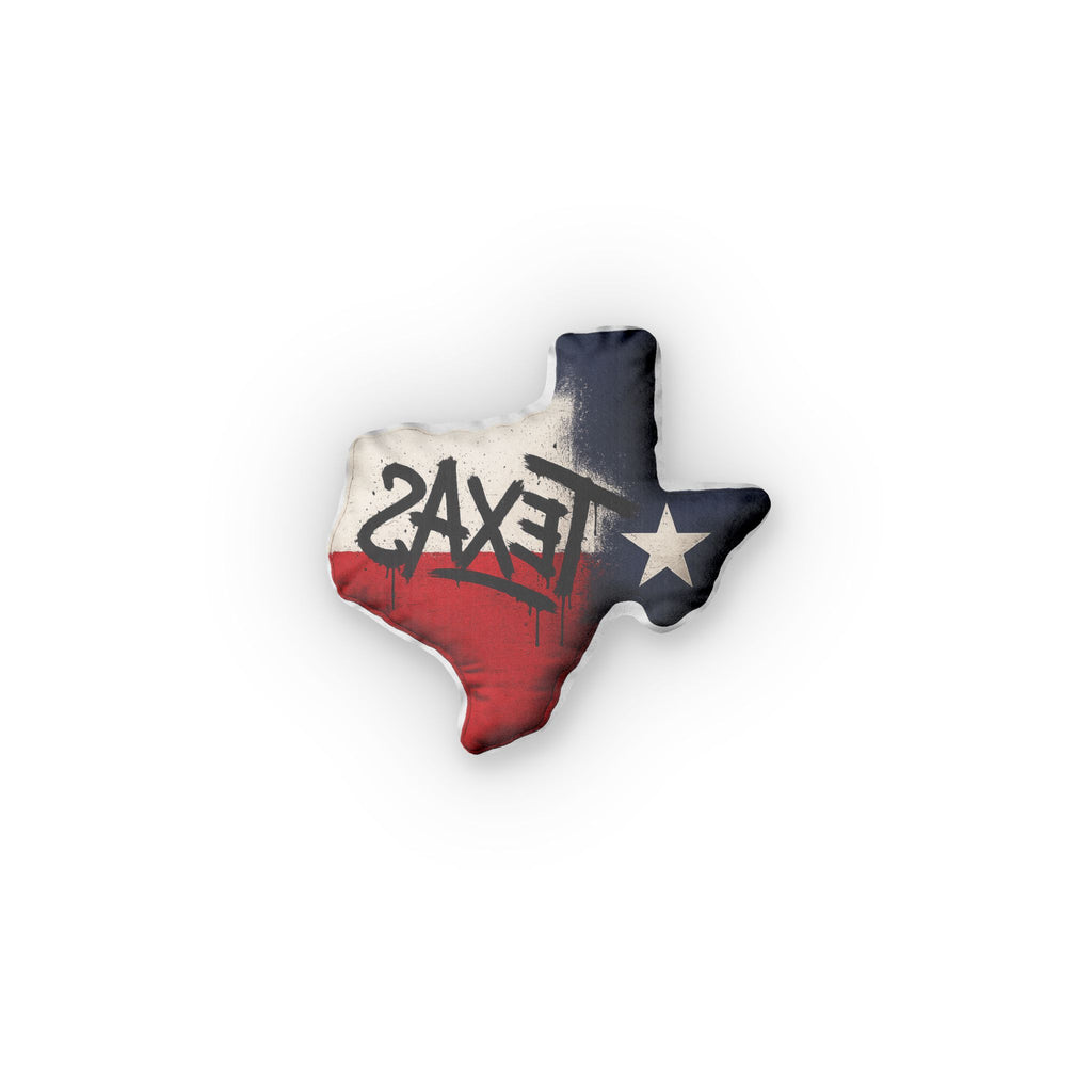 Texas Flag Shaped Pillow — State Pride Decorative Throw Pillow