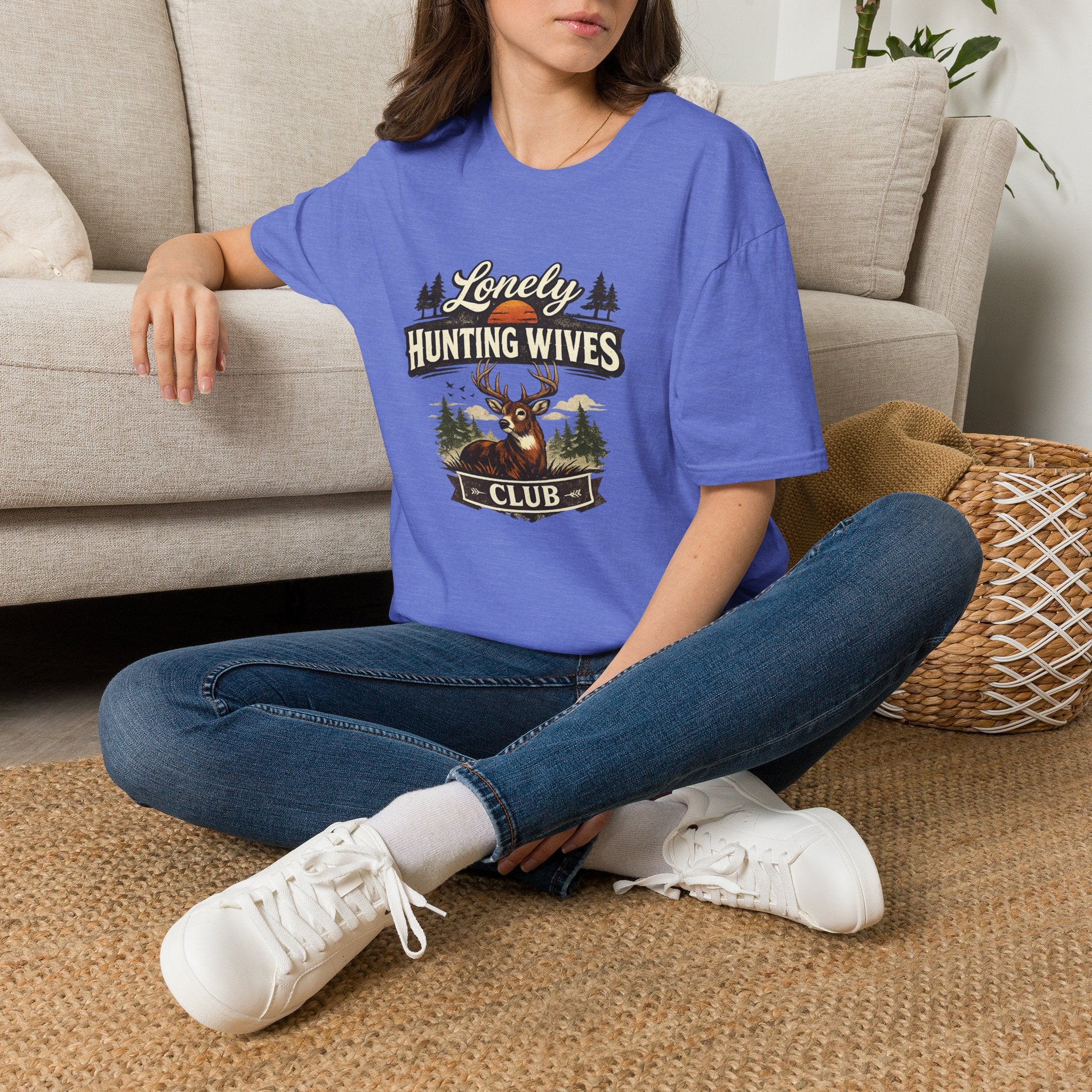 Lonely Hunting Wives T-Shirt — Funny Hunting Wife Graphic Tee