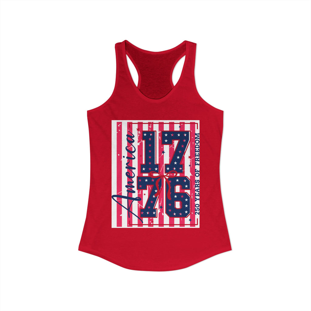 America 250th Birthday Racerback Tank — 250th Birthday of America Tank Top