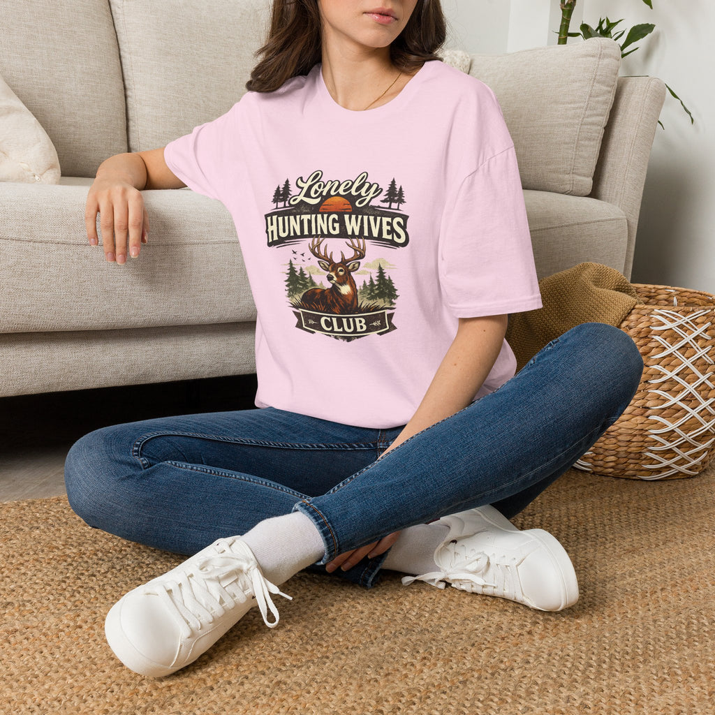 Lonely Hunting Wives T-Shirt — Funny Hunting Wife Graphic Tee