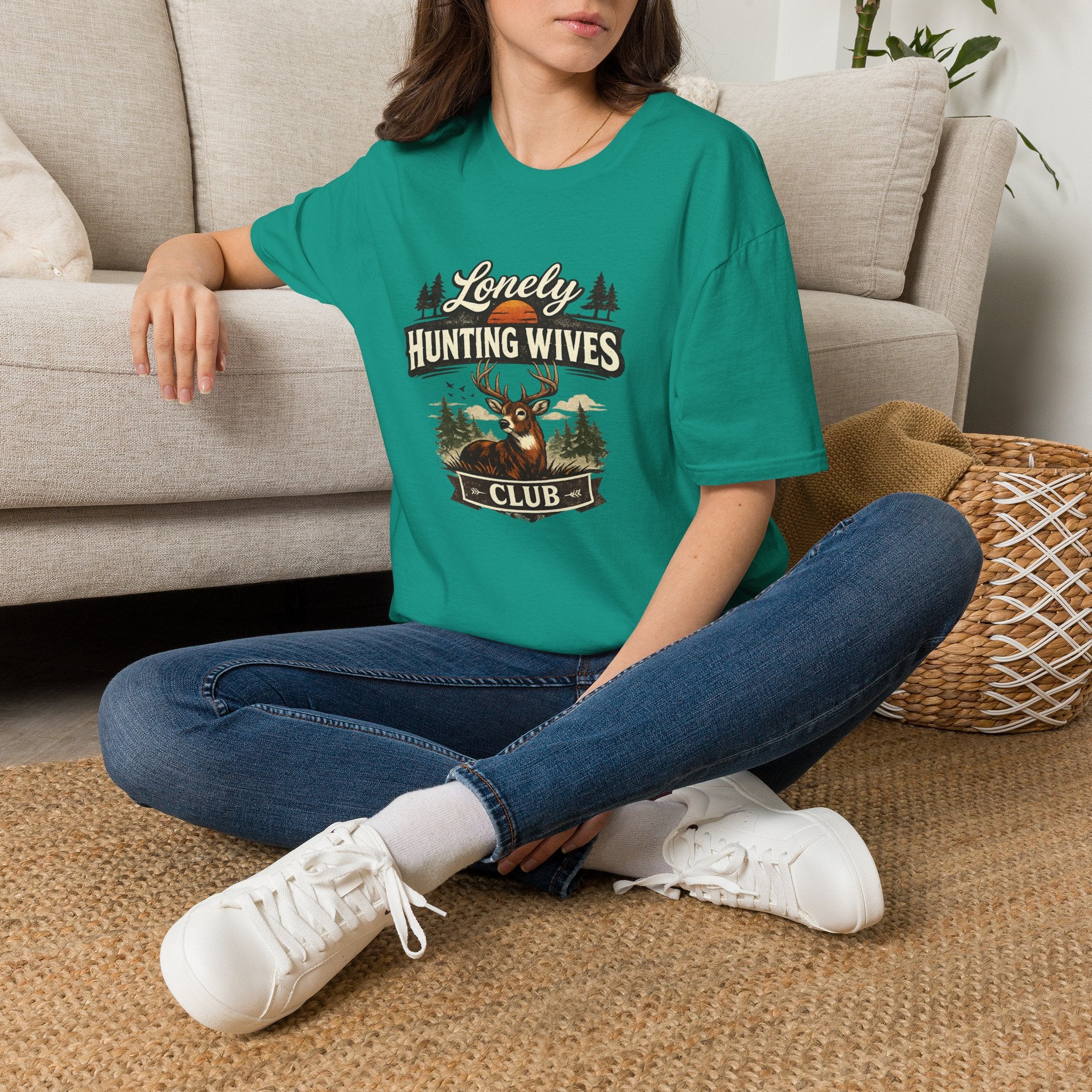 Lonely Hunting Wives T-Shirt — Funny Hunting Wife Graphic Tee
