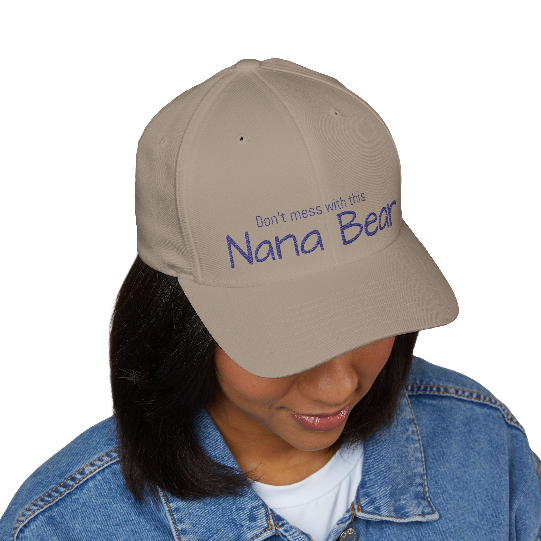 Nana Bear Embroidered Cap — "Don't Mess With This Nana Bear" Hat