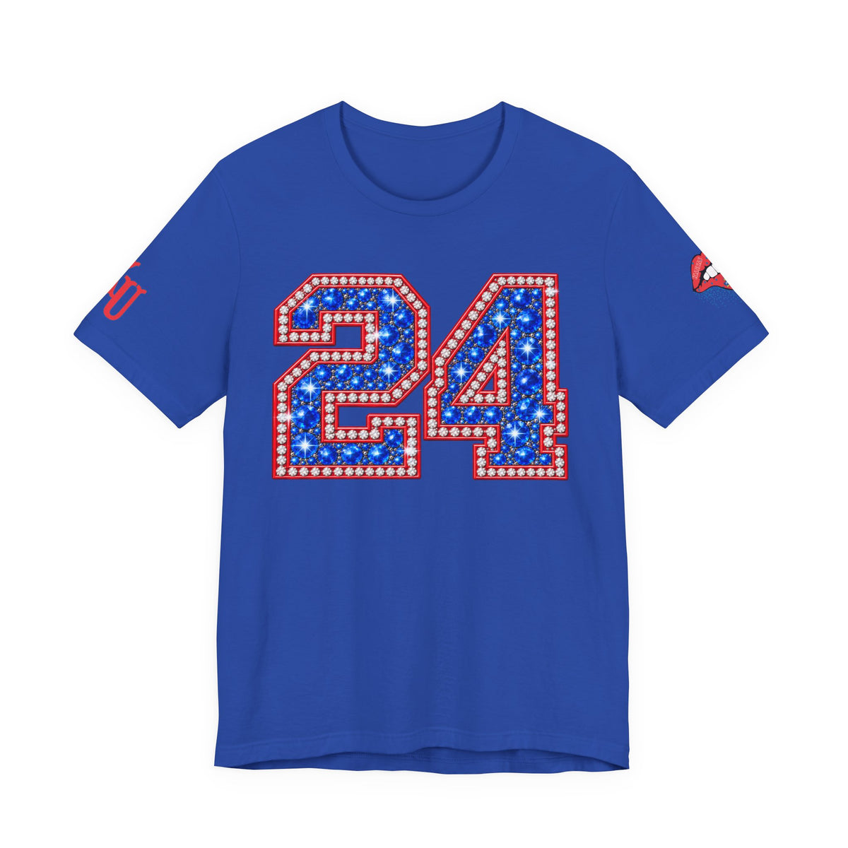 Personalized Sports Jersey Tee – 'KELLY 24' Vintage Marquee Number Graphic