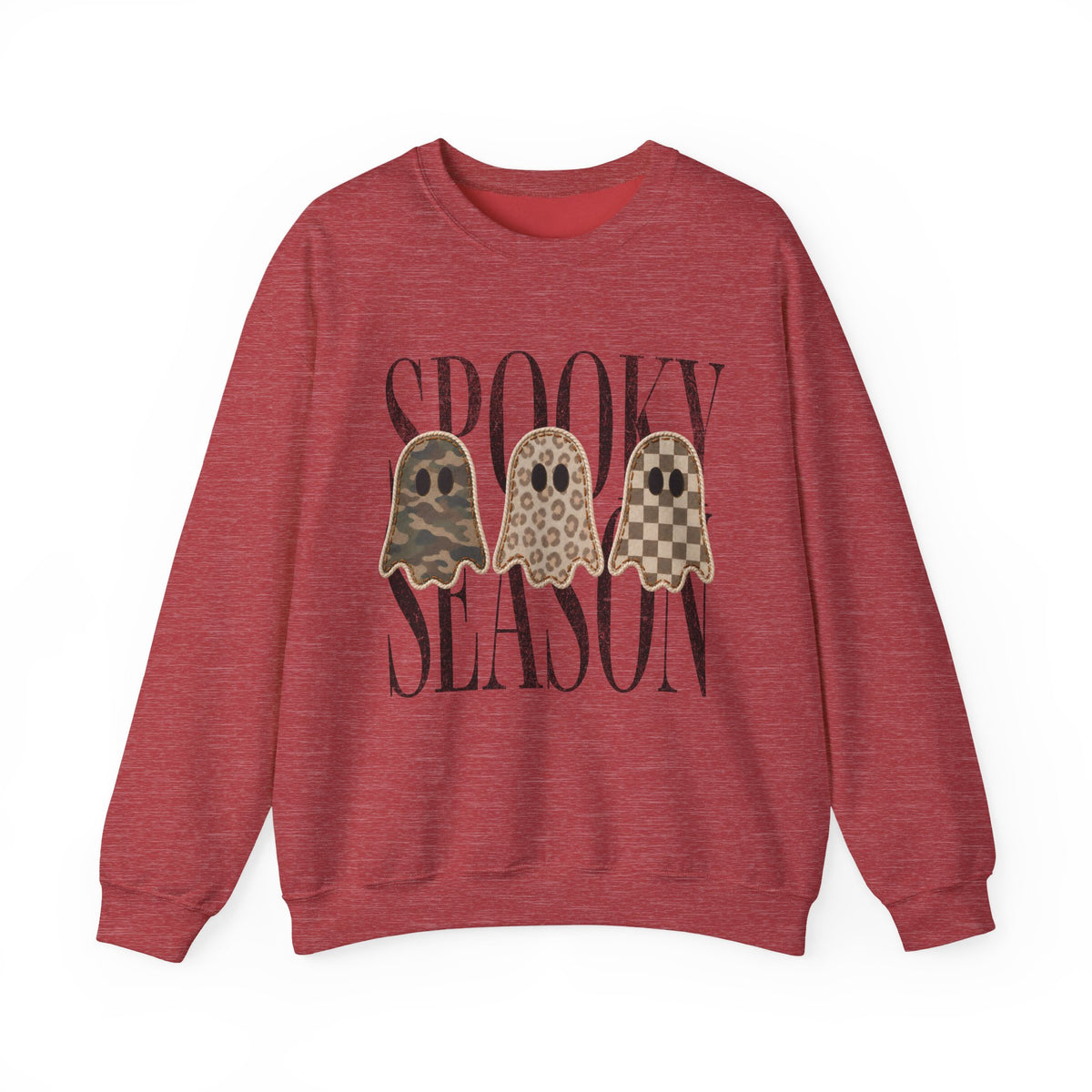 Spooky Season Crewneck Sweatshirt — Neutral Ghosts Graphic