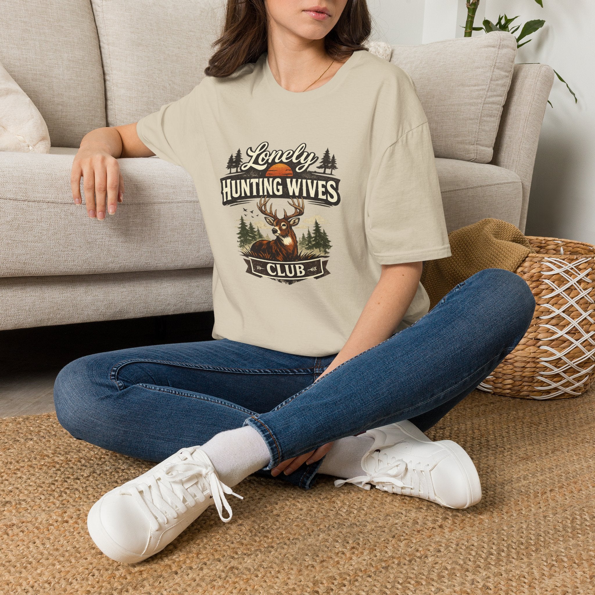 Lonely Hunting Wives T-Shirt — Funny Hunting Wife Graphic Tee