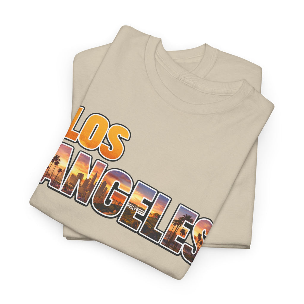 Los Angeles Sunset Tee — Vintage City Skyline Graphic T-Shirt