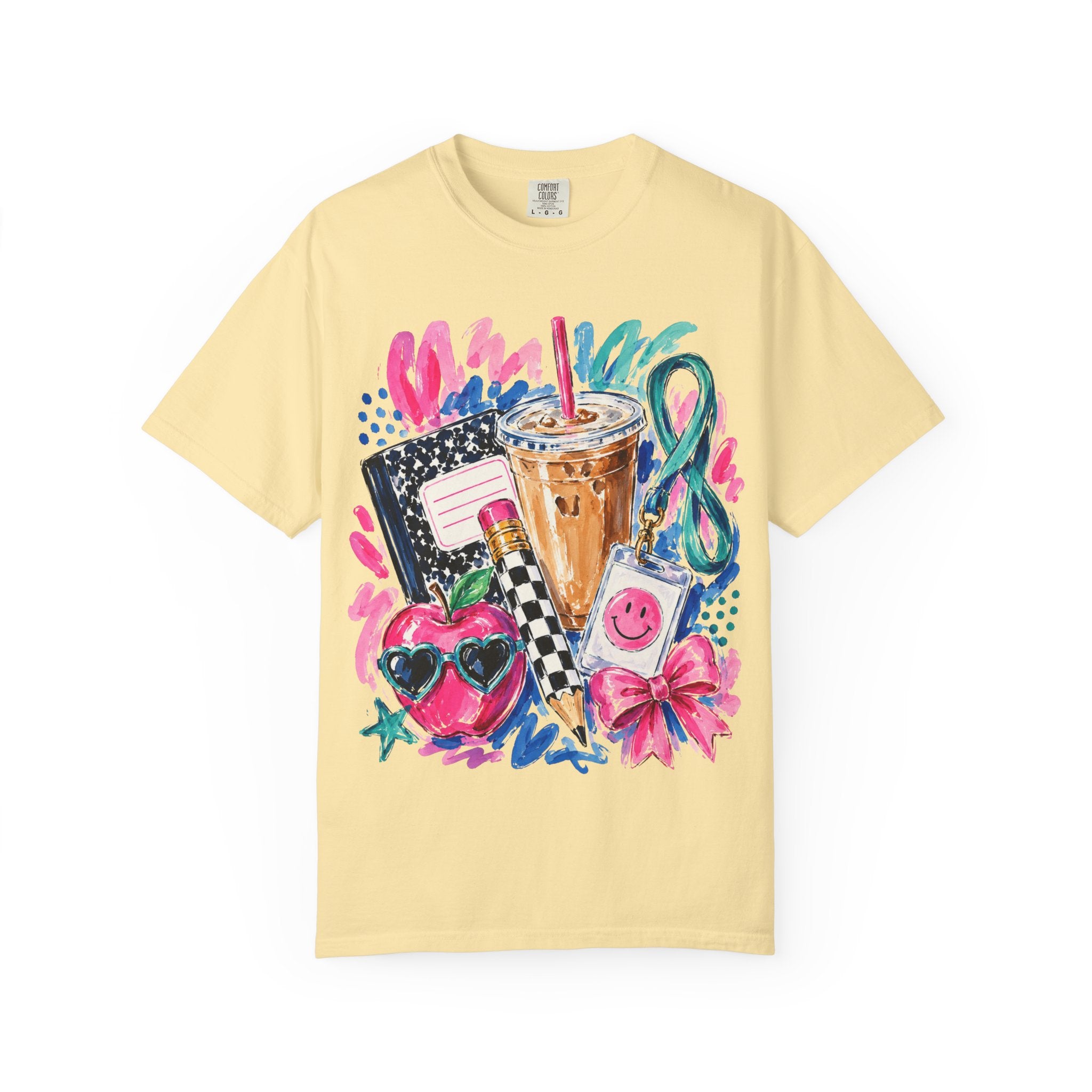 Retro Doodle Tee — Cute 90s Snack & Accessories Graphic T-Shirt