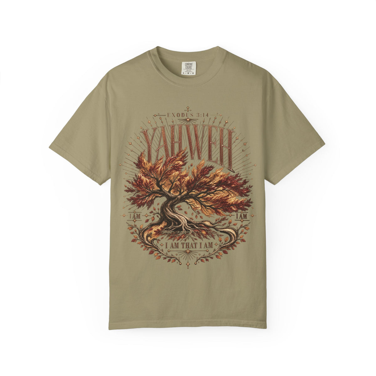 Yahweh Tree T-Shirt — 'I Am That I Am' Faith Graphic Tee