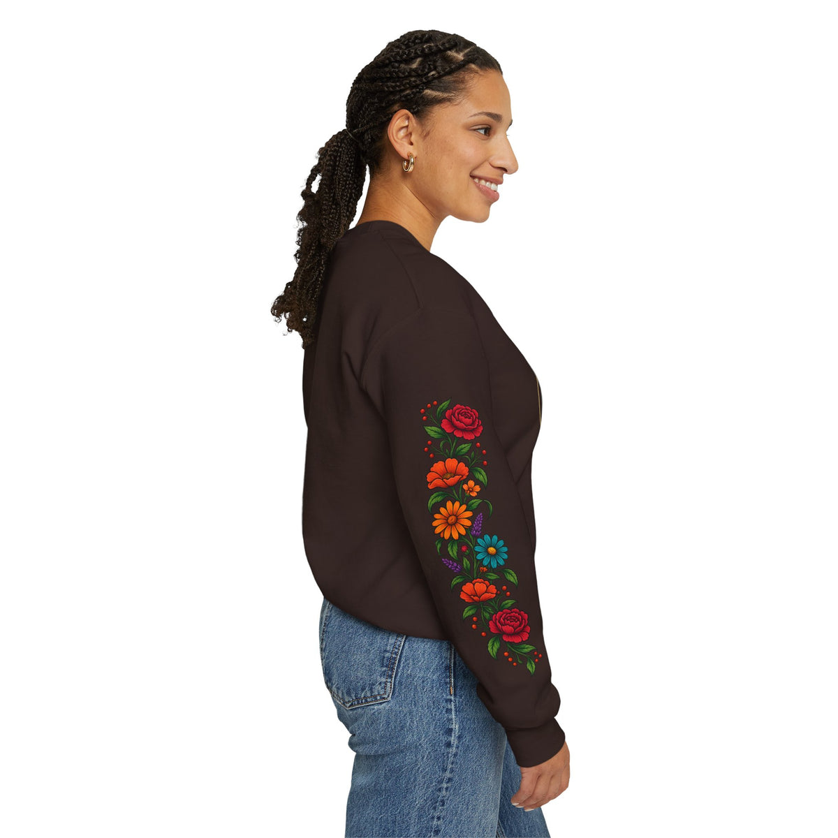 Dry Bones Come to Life Crewneck Sweatshirt — Ezekiel 37:1-10 Floral Skeleton Graphic