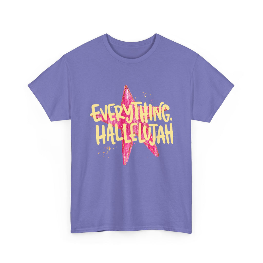Everything Hallelujah T‑Shirt — Pink Star Graphic Tee