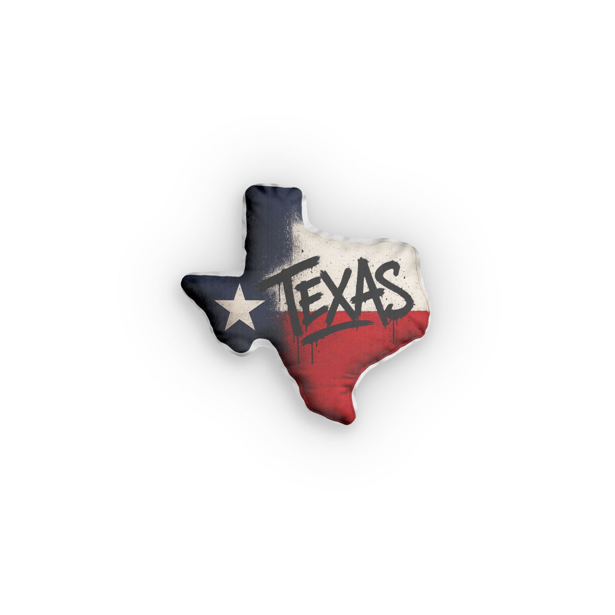 Texas Flag Shaped Pillow — State Pride Decorative Throw Pillow