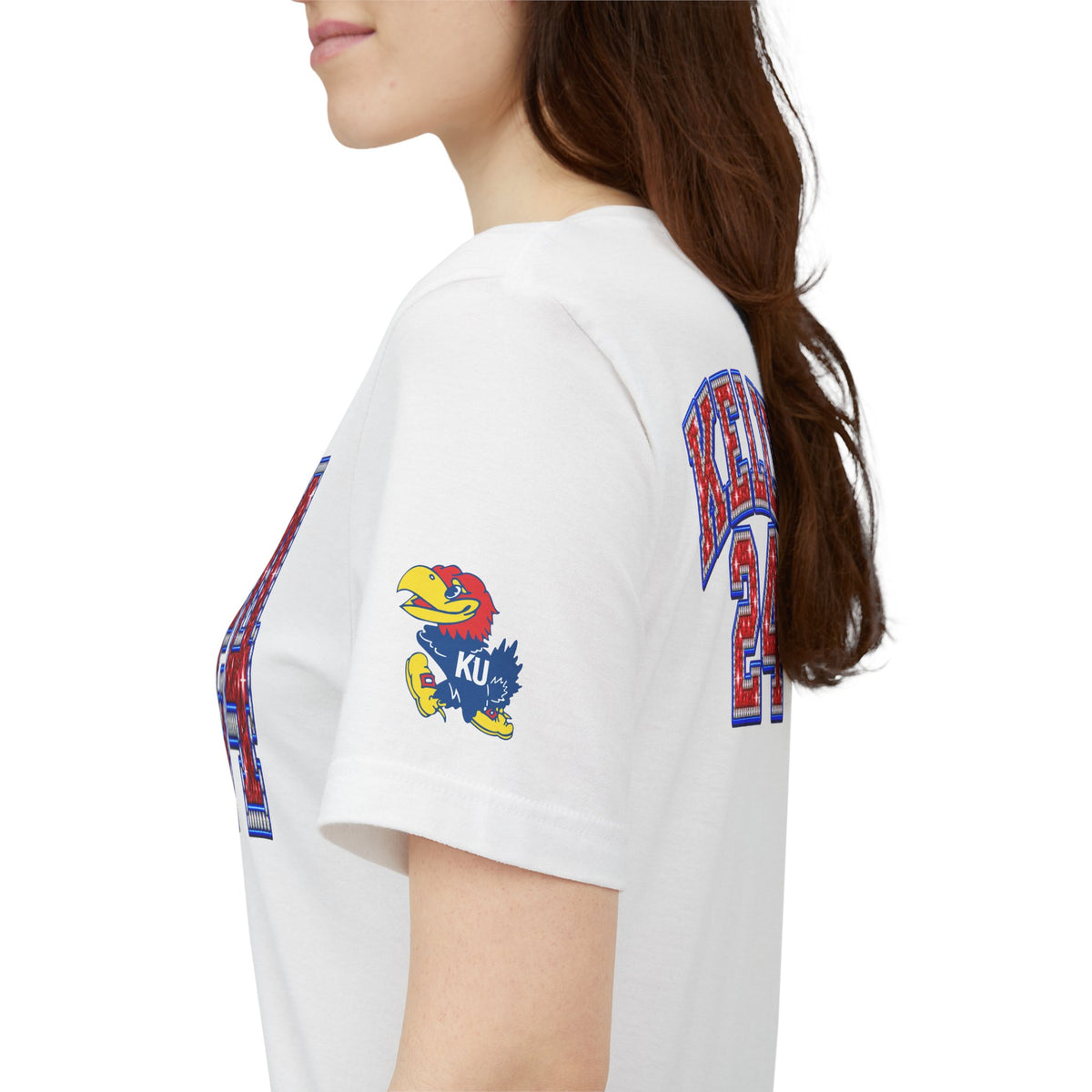Personalized Sports Jersey Tee – 'KELLY 24' Vintage Marquee Number Graphic