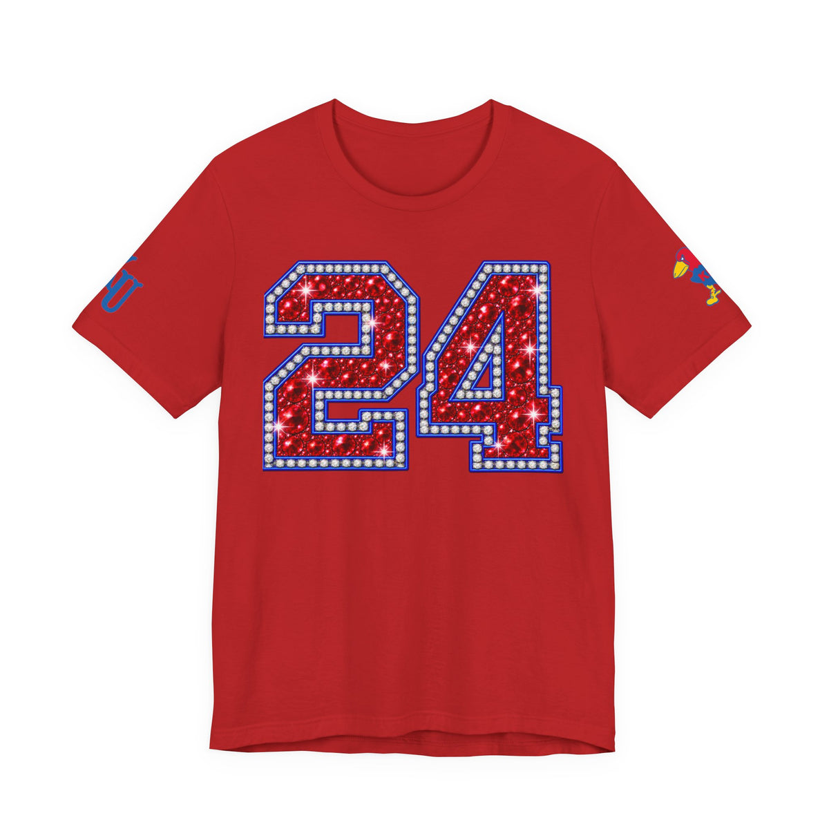 Personalized Sports Jersey Tee – 'KELLY 24' Vintage Marquee Number Graphic
