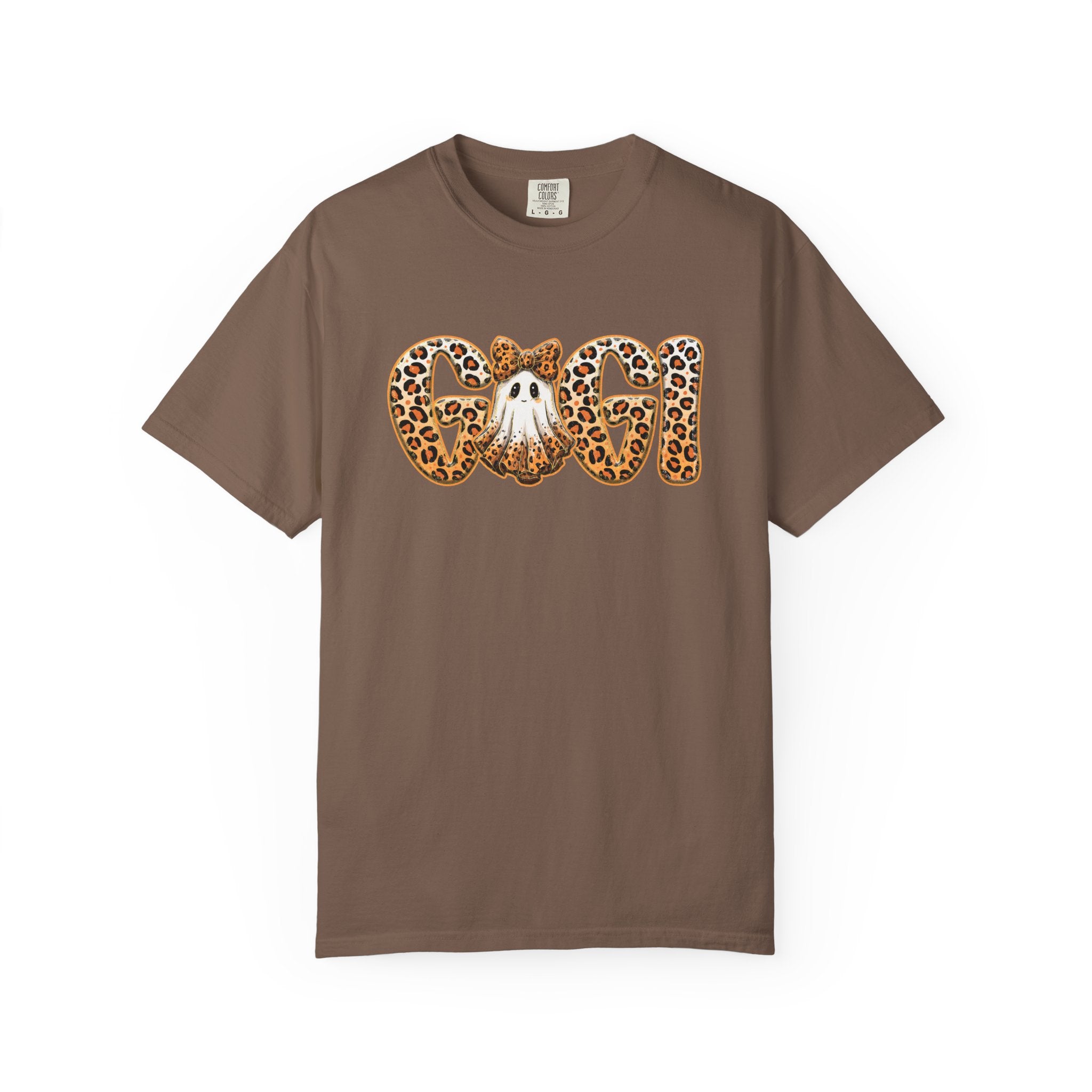 Halloween Ghost "Gigi" Leopard Graphic T-Shirt — Cute Spooky Tee