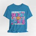 Second Grade Smiley Tee — Colorful Back-to-School Shirt for Kids