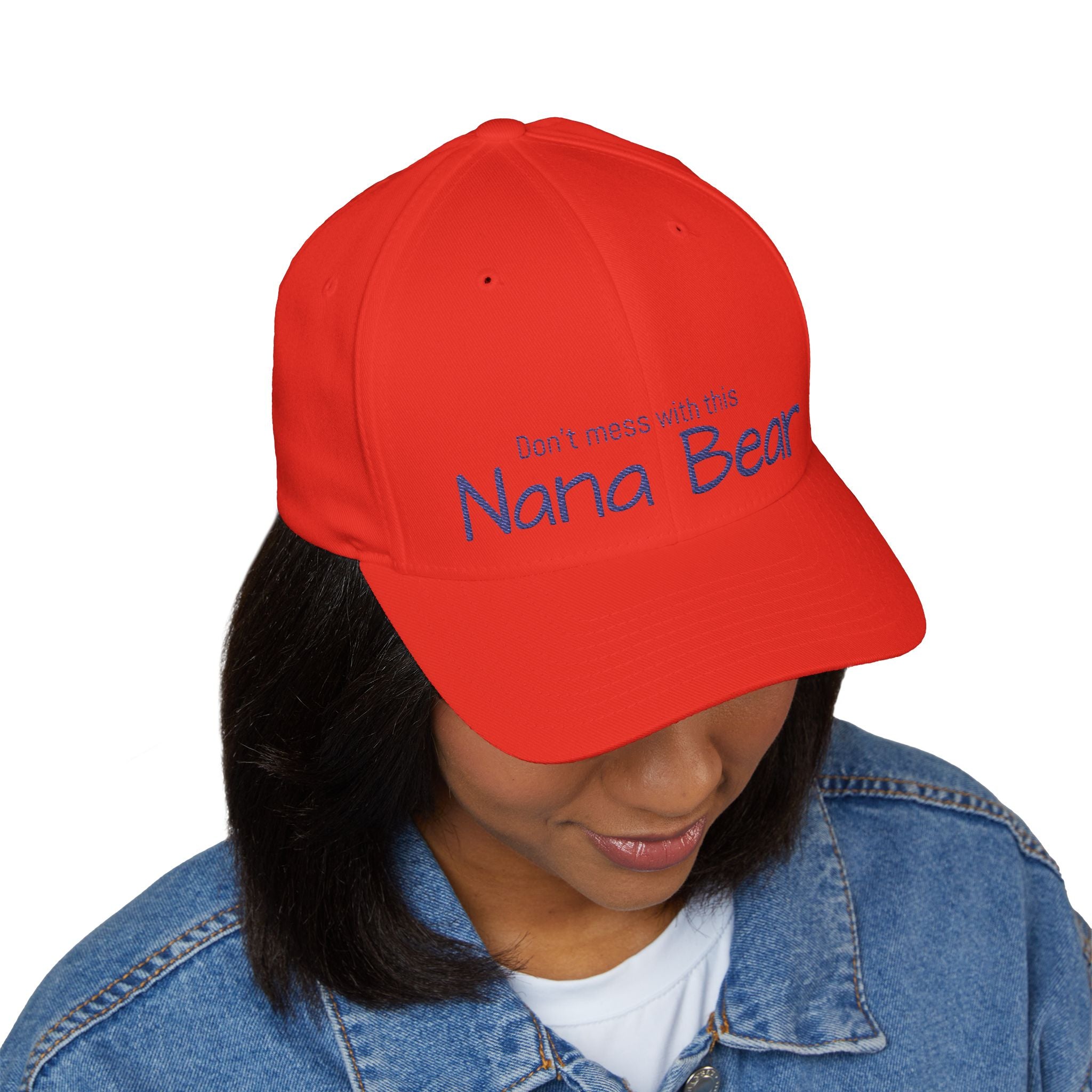 Nana Bear Embroidered Cap — "Don't Mess With This Nana Bear" Hat