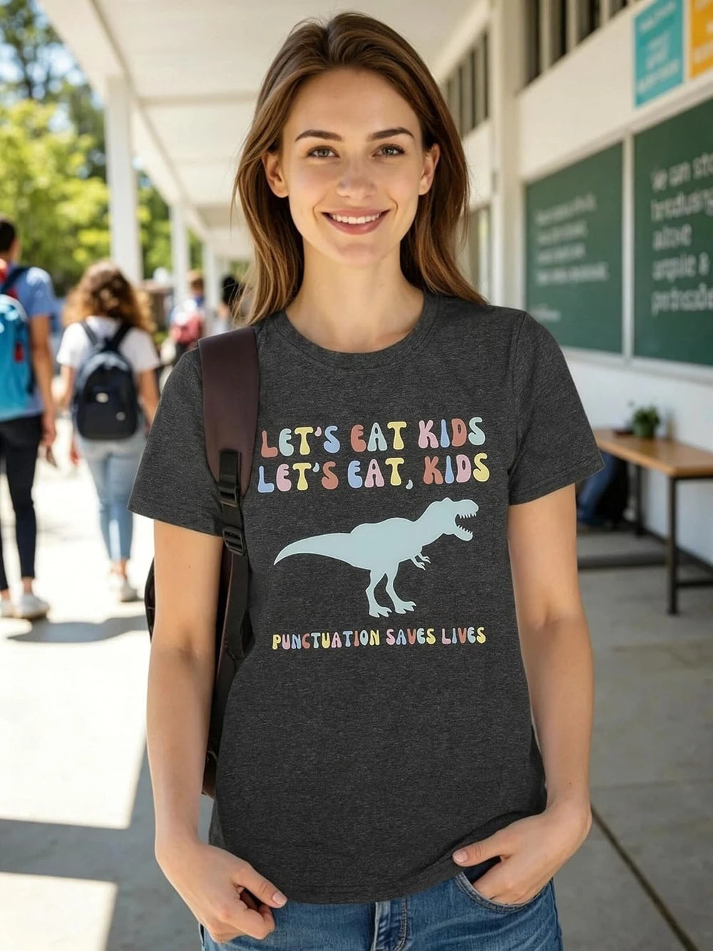Funny Dinosaur Teacher Graphic TShirt