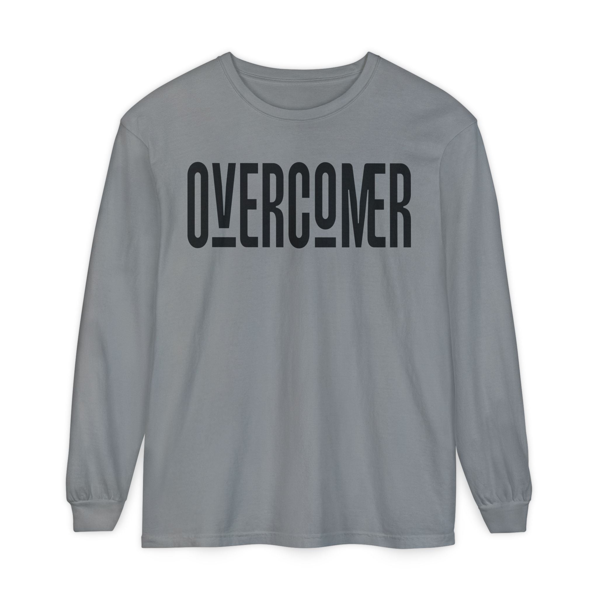 Overcomer Long Sleeve Shirt — Inspirational Graphic Tee