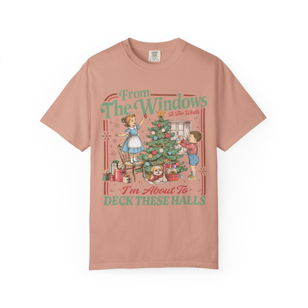 From the Windows I’m About to Deck These Halls Christmas T-Shirt