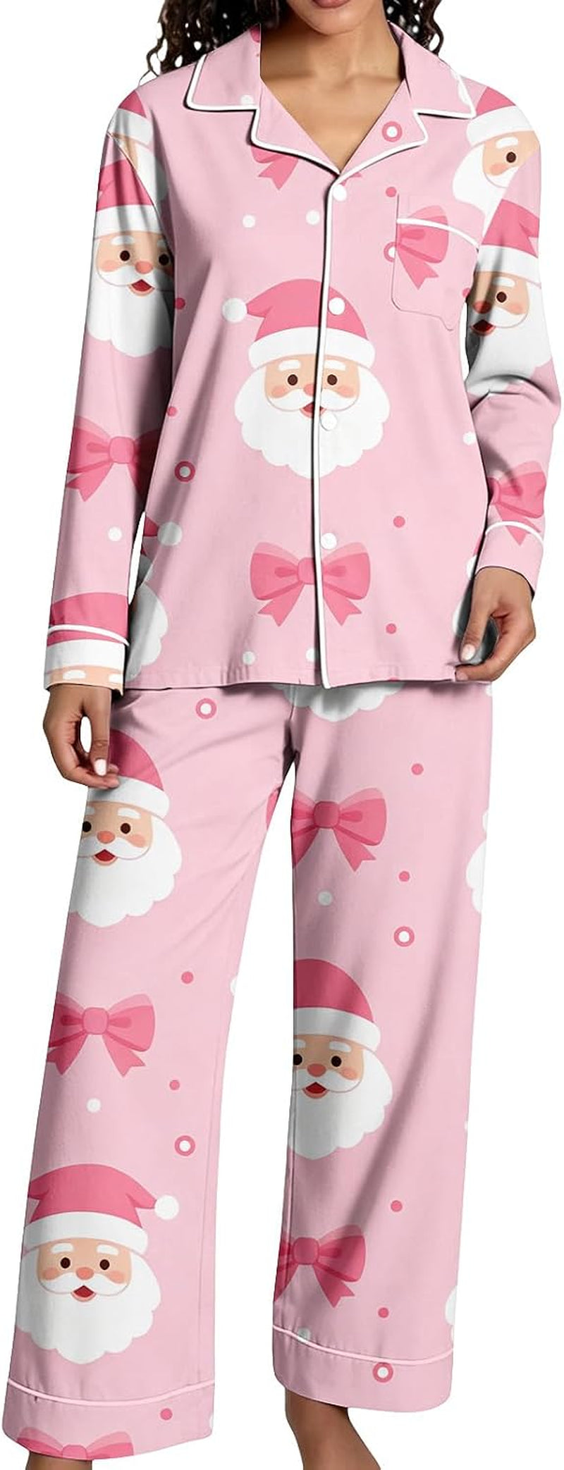 Christmas Pajama Sets for Women 2 Piece Cute Print Matching Lounge Sets