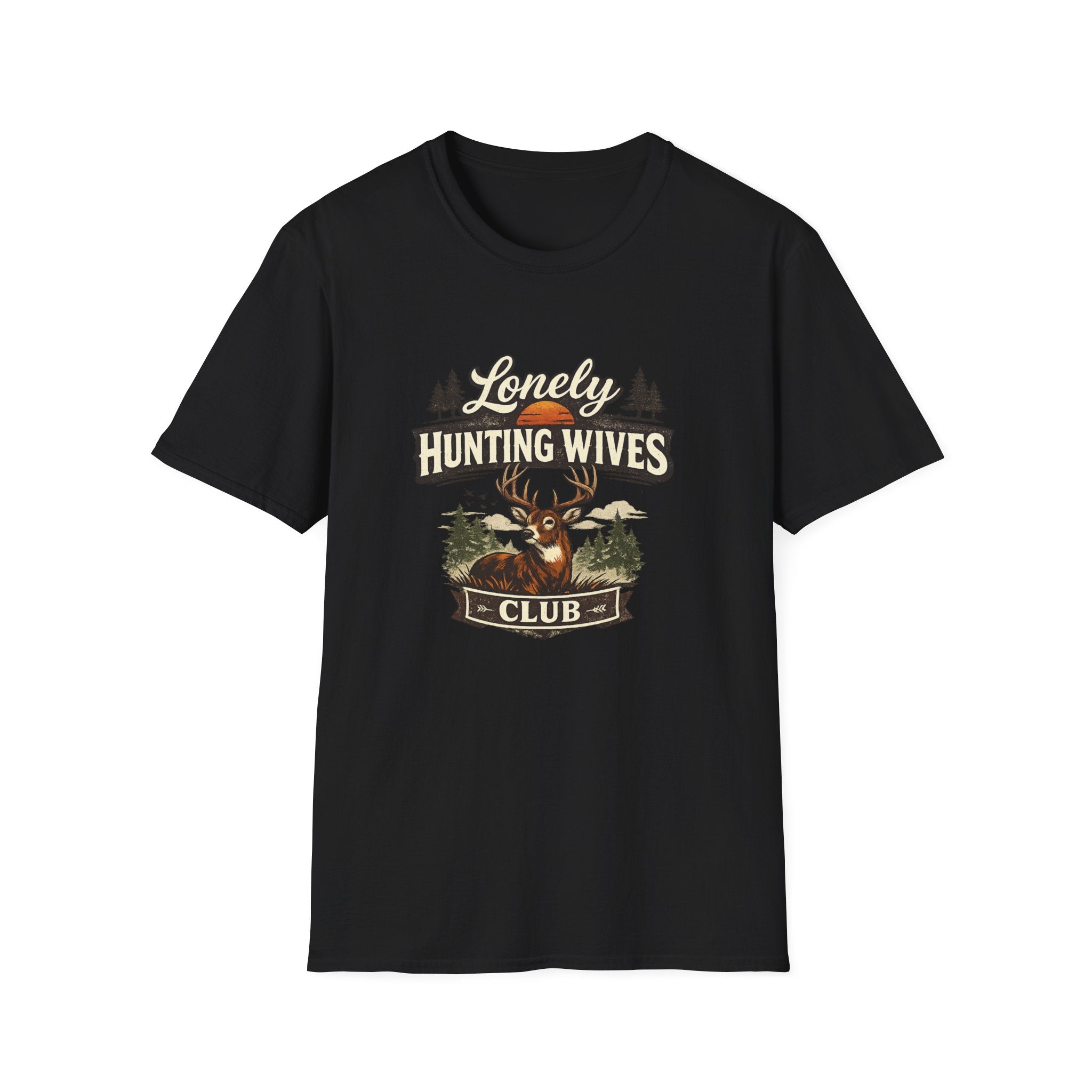 Lonely Hunting Wives T-Shirt — Funny Hunting Wife Graphic Tee