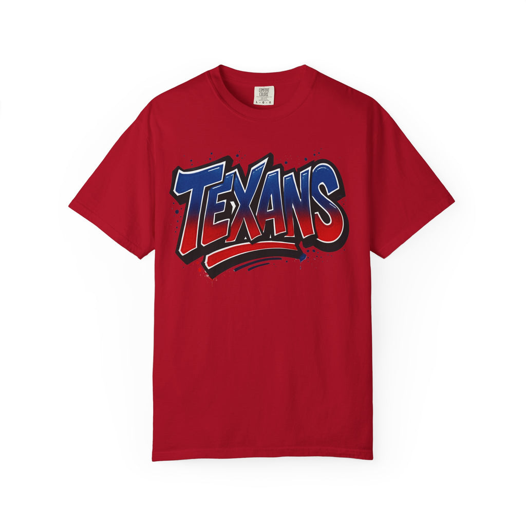 Texans Graphic T-Shirt — Red, White & Blue Bull Football Tee