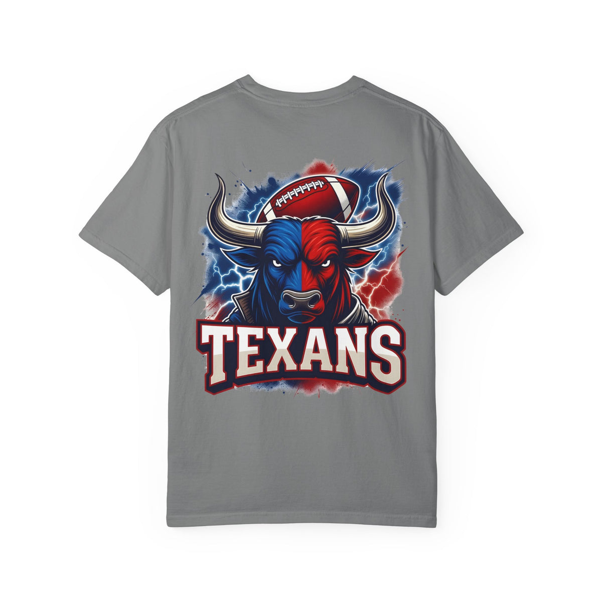 Texans Graphic T-Shirt — Red, White & Blue Bull Football Tee