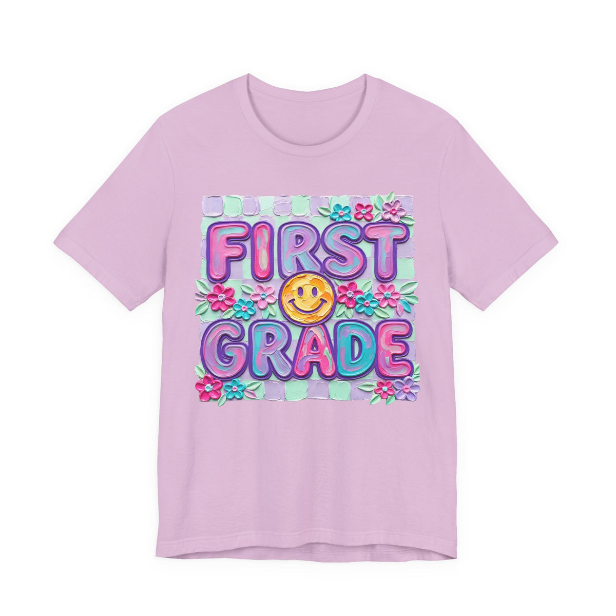First Grade T-Shirt — Cute Smiley Back-to-School Tee for Kids