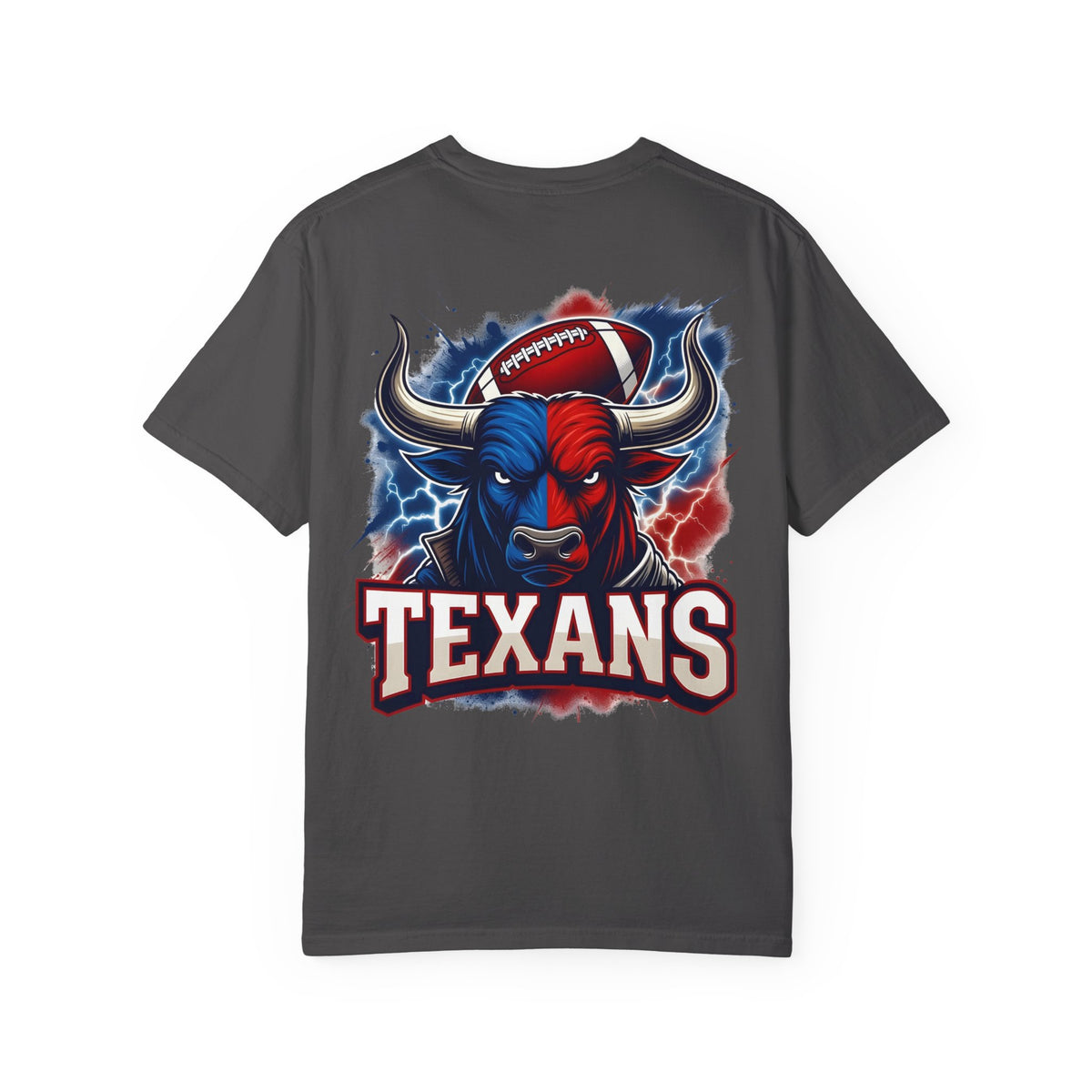 Texans Graphic T-Shirt — Red, White & Blue Bull Football Tee